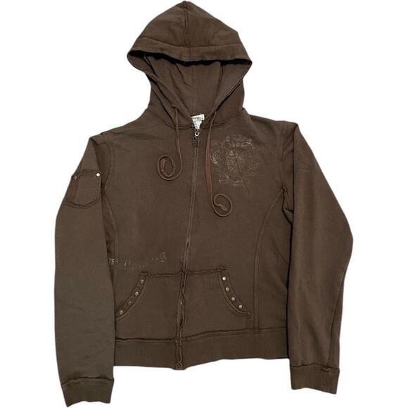 Billabong Y2K Regency Brown Distressed Jacket - Picture 1 of 8